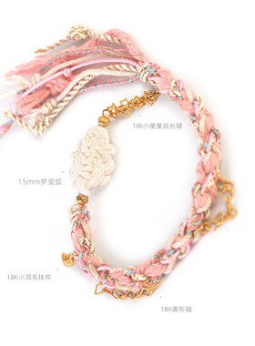 梦里狐  原创猛犸牙九A尾如意灵狐瑞兽坠饰挂件礼物