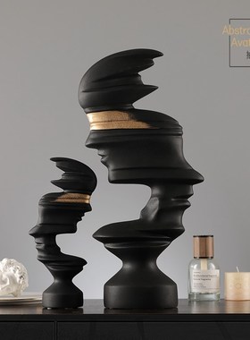 抽象雕像摆件g现代简约轻奢创意艺术树脂家居客厅酒柜电视柜装饰