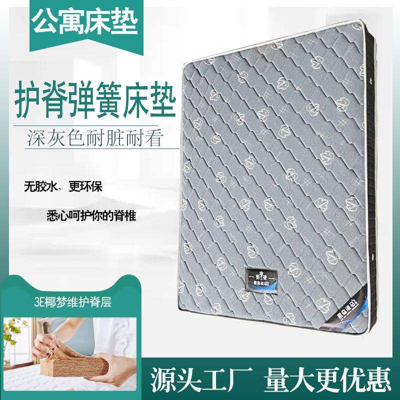 3E软硬两用出租房1.5米棕榈椰棕宿舍弹簧床垫 床垫硬垫席梦思厚款 - 图0