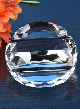 摆件面包定制定做架名片座盒卡水晶镇纸办公球庆典礼品名片夹公司