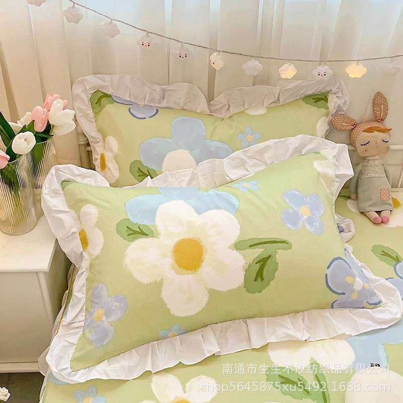 花边款纯棉床笠罩单件四季通用100全棉公主床罩床单带裙边三件套4,淘宝优惠券,粉丝福利购,淘宝优惠卷