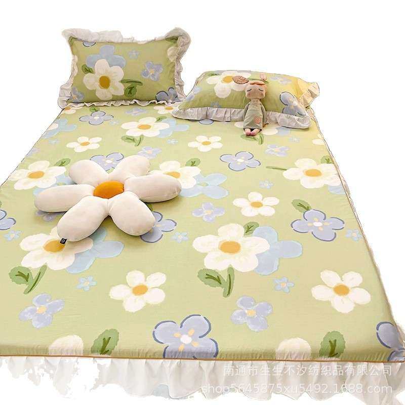 花边款纯棉床笠罩单件四季通用100全棉公主床罩床单带裙边三件套4,淘宝优惠券,粉丝福利购,淘宝优惠卷