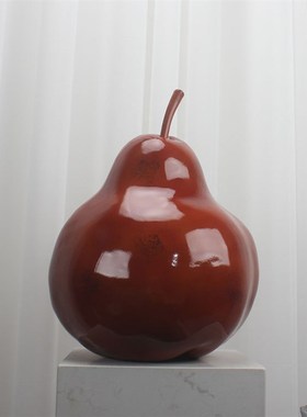 中古风高级感大梨子摆件样板间办公室G客厅书房卧室家居艺术装饰