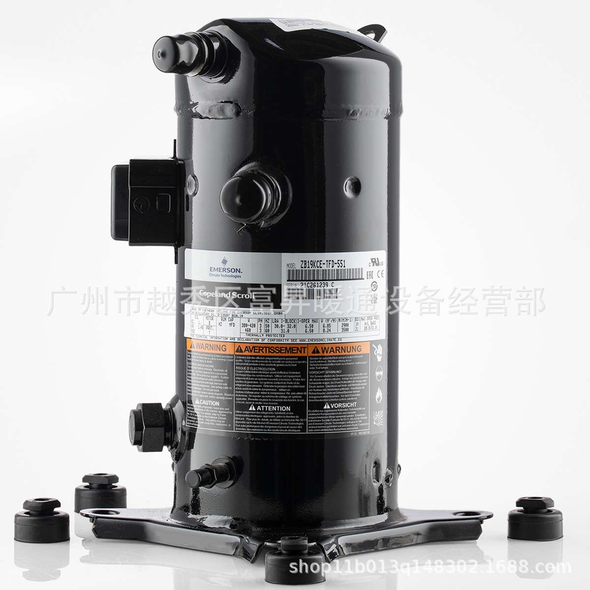 低温冷库机组压缩机-涡旋式低温制冷压缩机ZF08K4-TFE-255 - 图2