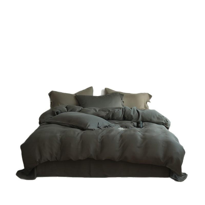 Category A 60S imported Lenzing Tencel Japanese style four-piece set of ice silk sheets for naked sleeping, cool feeling quilt cover