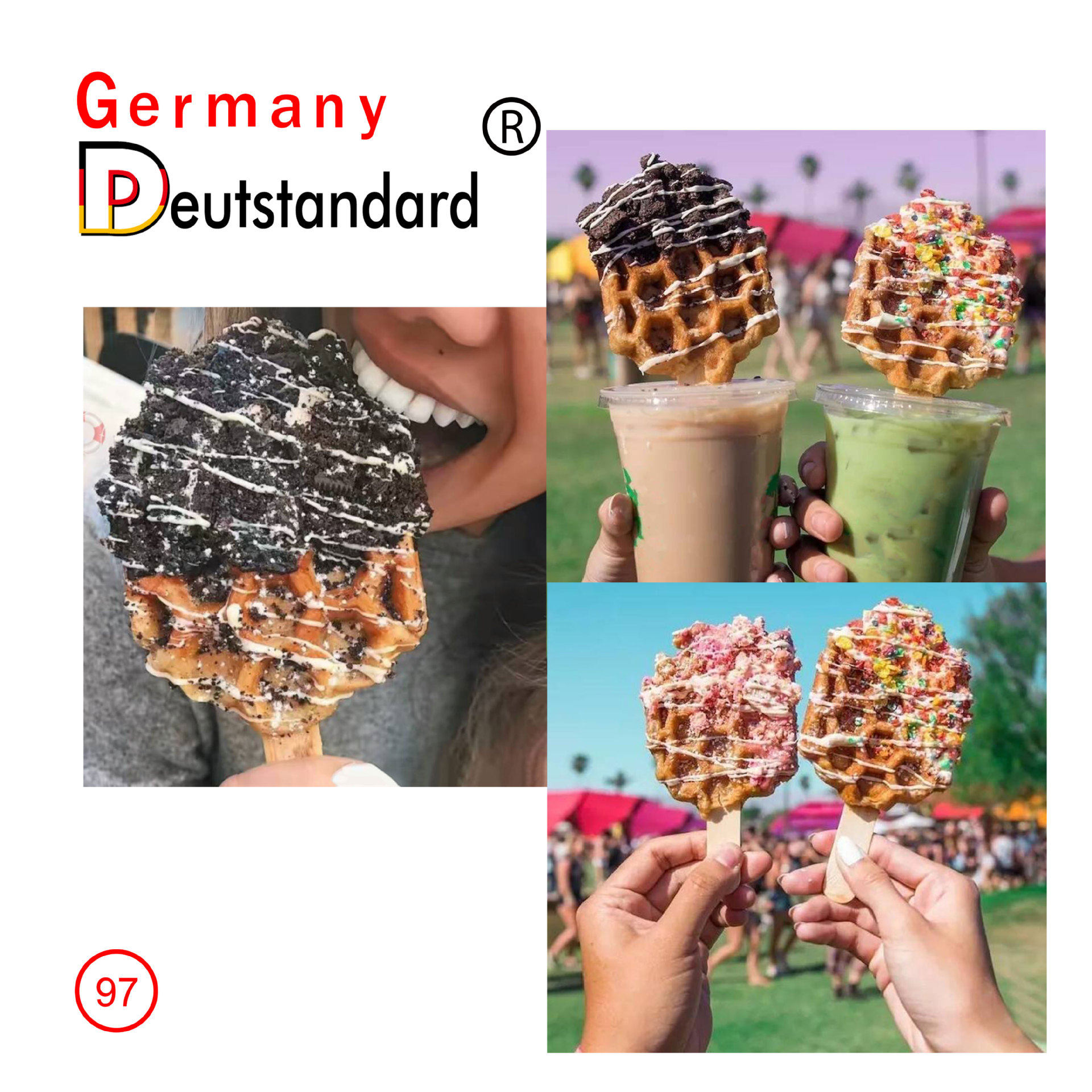 Commercial honeycomb waffle machine, quick bread waffle equipment, office dessert electric baking pan, honeycomb lattice waffle machine