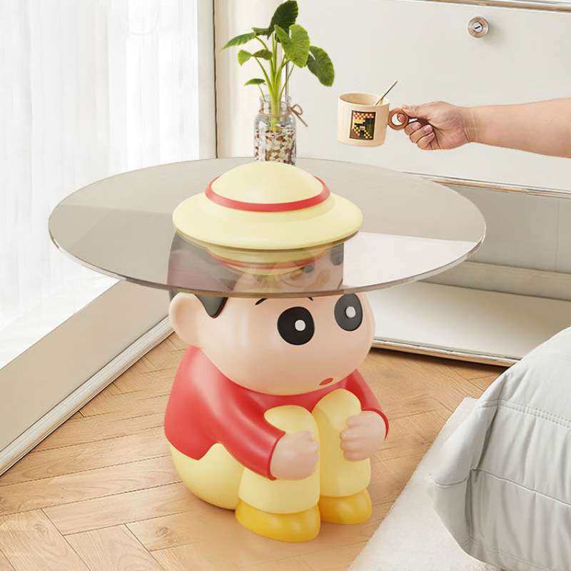 蜡笔小新创意茶几客厅沙发边几家用网红迷你桌子阳台圆桌床头边几,淘宝优惠券,粉丝福利购,淘宝优惠卷