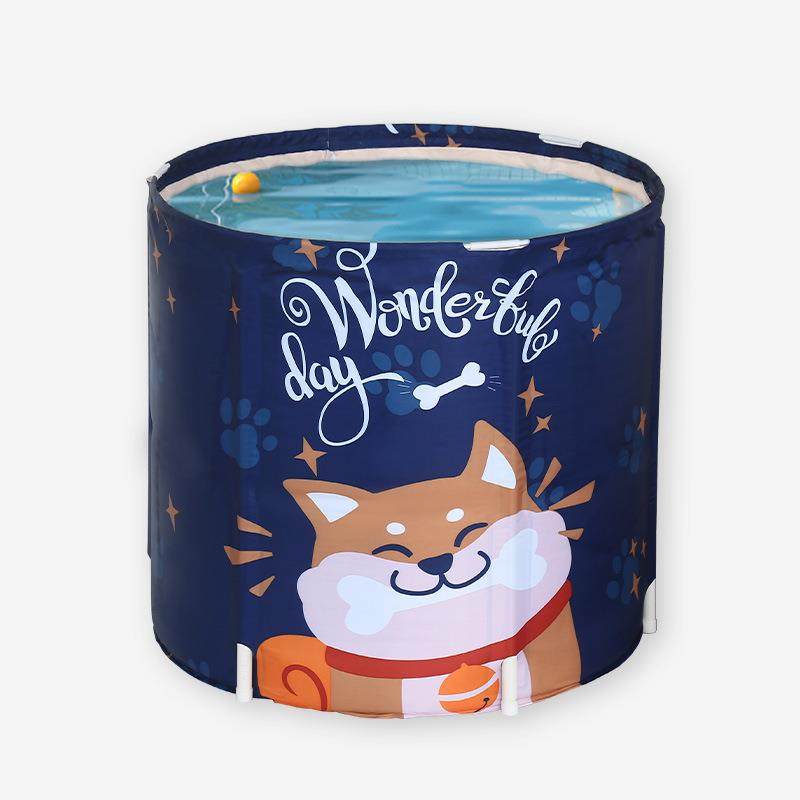 折叠泡澡桶蓝色星空冰浴桶夹棉家用宝宝澡盆洗澡人家泡脚桶免充气,淘宝优惠券,粉丝福利购,淘宝优惠卷