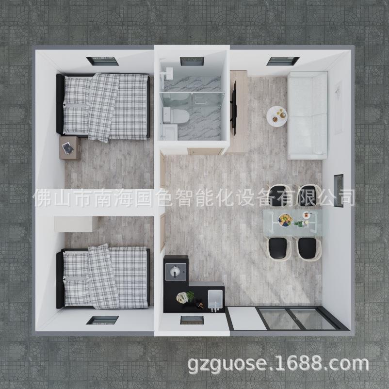 景区度假轻钢别墅酒店智能太空舱民宿创意设计集装箱商铺活动房 - 图2