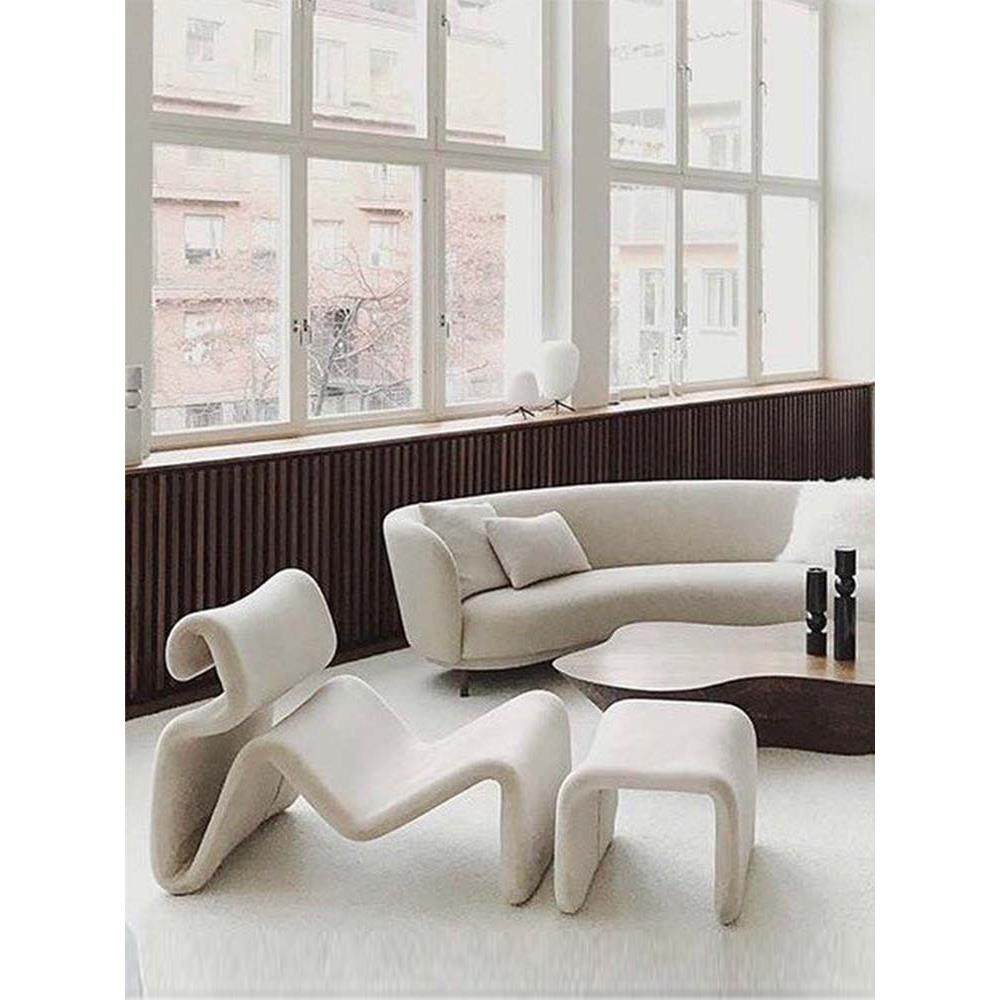 北欧创意现代简约设计师 s形椅家用客厅单人休闲椅阳台可躺懒人椅,淘宝优惠券,粉丝福利购,淘宝优惠卷