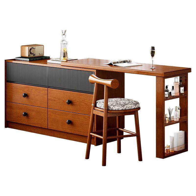 中古实木化妆桌斗柜梳妆台一体柜小户型卧室床尾转角拉伸柜复古风,淘宝优惠券,粉丝福利购,淘宝优惠卷