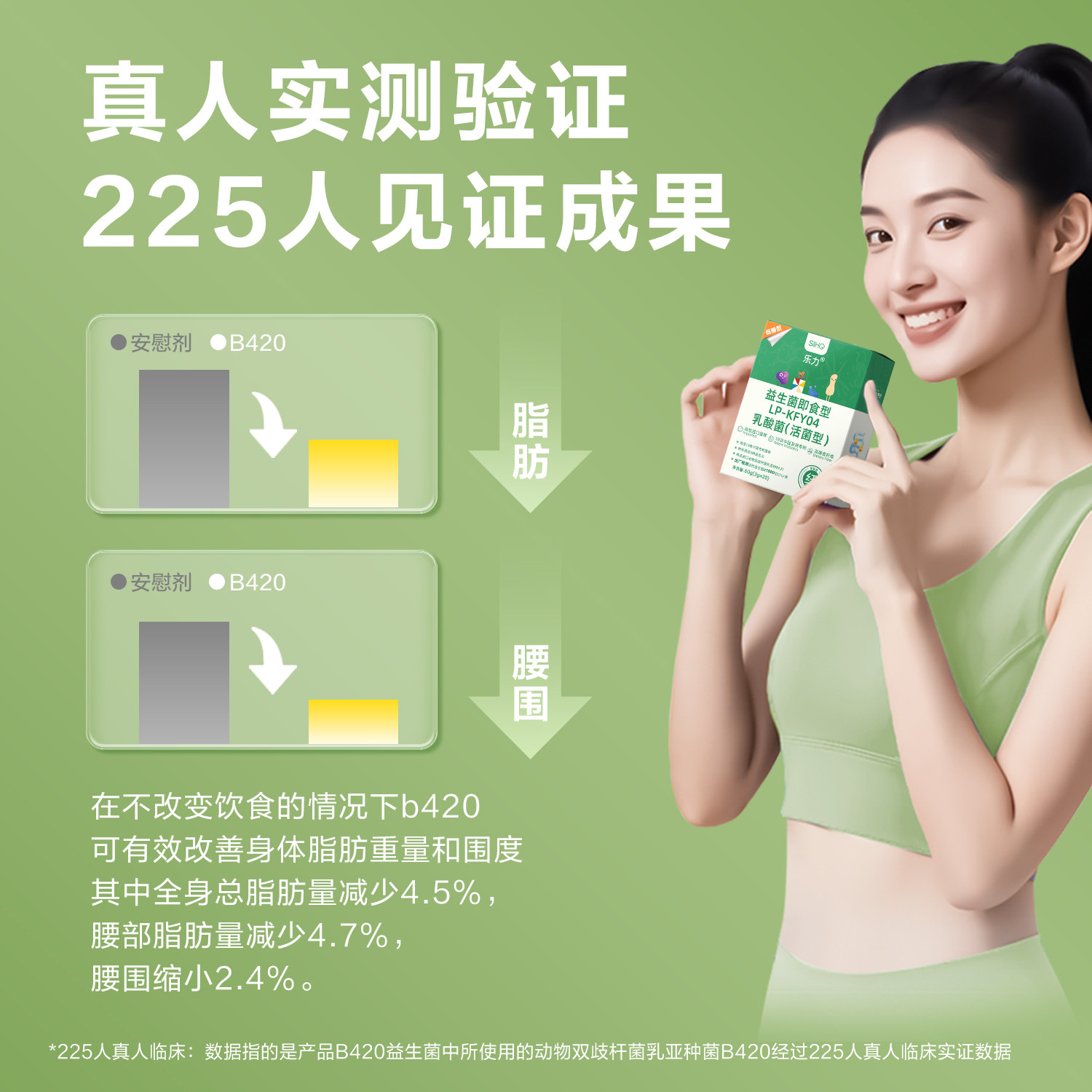 乐力益生菌元肠胃肠道排便肚子不适身材管理瘦子菌秘养护旗舰正品