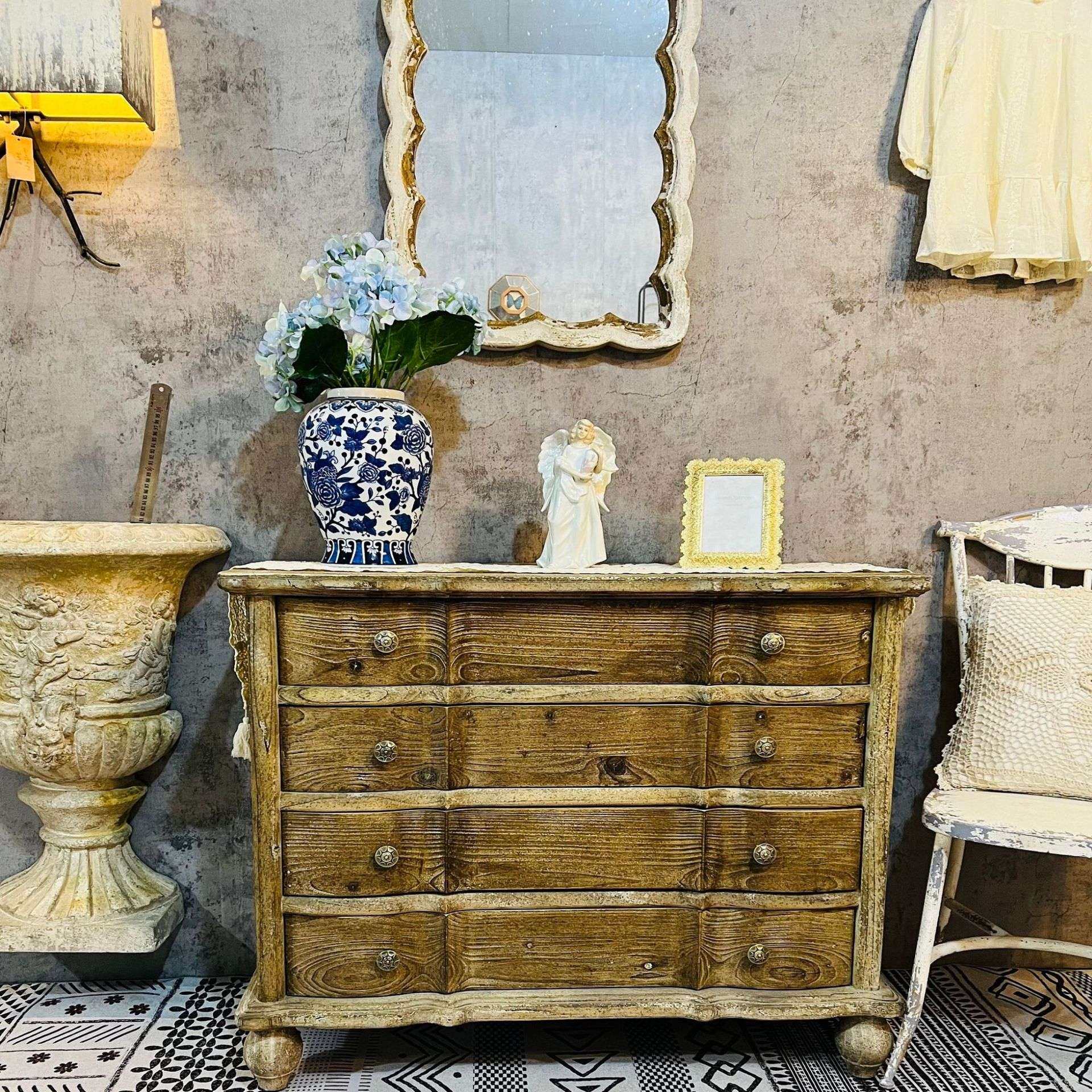 美式乡村实木四斗柜法式展示柜中古原木储物柜靠墙收纳柜客厅卧室,淘宝优惠券,粉丝福利购,淘宝优惠卷