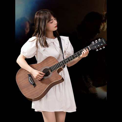 蒂朵38寸吉他初学者41寸男生入门成人练习乐器女学生民谣木吉它 - 图2