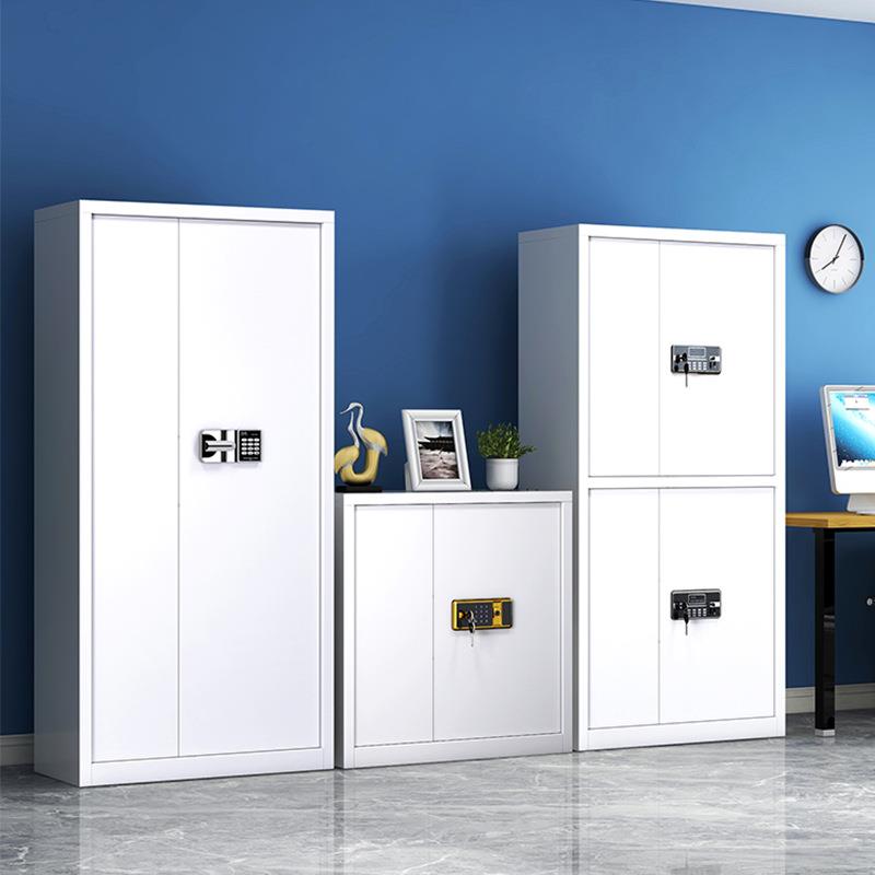 钢制保险柜加厚多层木纹卧室抽屉式文件柜档案资料办公室财务铁柜 - 图0