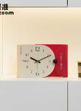 WOZOOM屋i准入户玄关时钟摆件家居客厅桌面座钟网红装饰品创意钟
