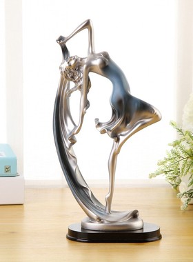 北欧跳舞b女孩摆件简约客厅电视柜玄关家居装饰品艺术小摆设工艺