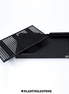 植物展示摆件潮流摆件花盆底托块根种G植园艺底座板滤水金属置物