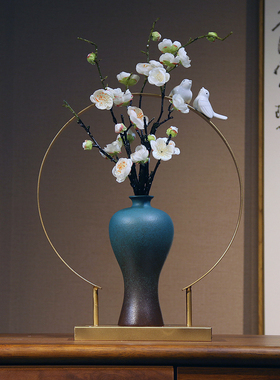 新中式复古家居摆件客厅电v视柜茶几博古架装饰品现代轻奢玄关摆