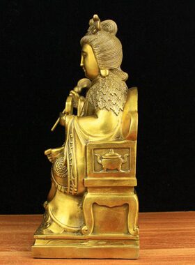纯铜地母娘娘神像后土夫人地姥娘娘娲皇圣母家居客厅工艺品摆件