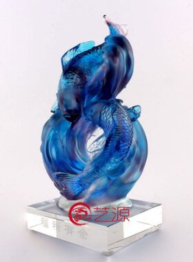 福禄有余琉璃摆件 家居装饰品摆设 创意乔迁礼品 生日贺寿礼品