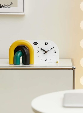 Mandbelda法式奶油风客厅桌面摆件办公家居玄关电视柜座钟装饰品