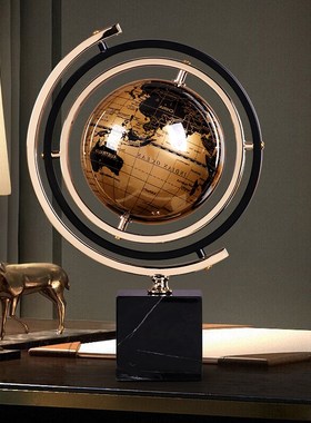 轻奢地球仪摆件办公l室客厅电视柜2024新款领导书房高档家居装饰