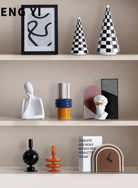 现代简约轻奢高档l酒柜装饰品餐边柜摆件客厅电视柜办公室家居摆