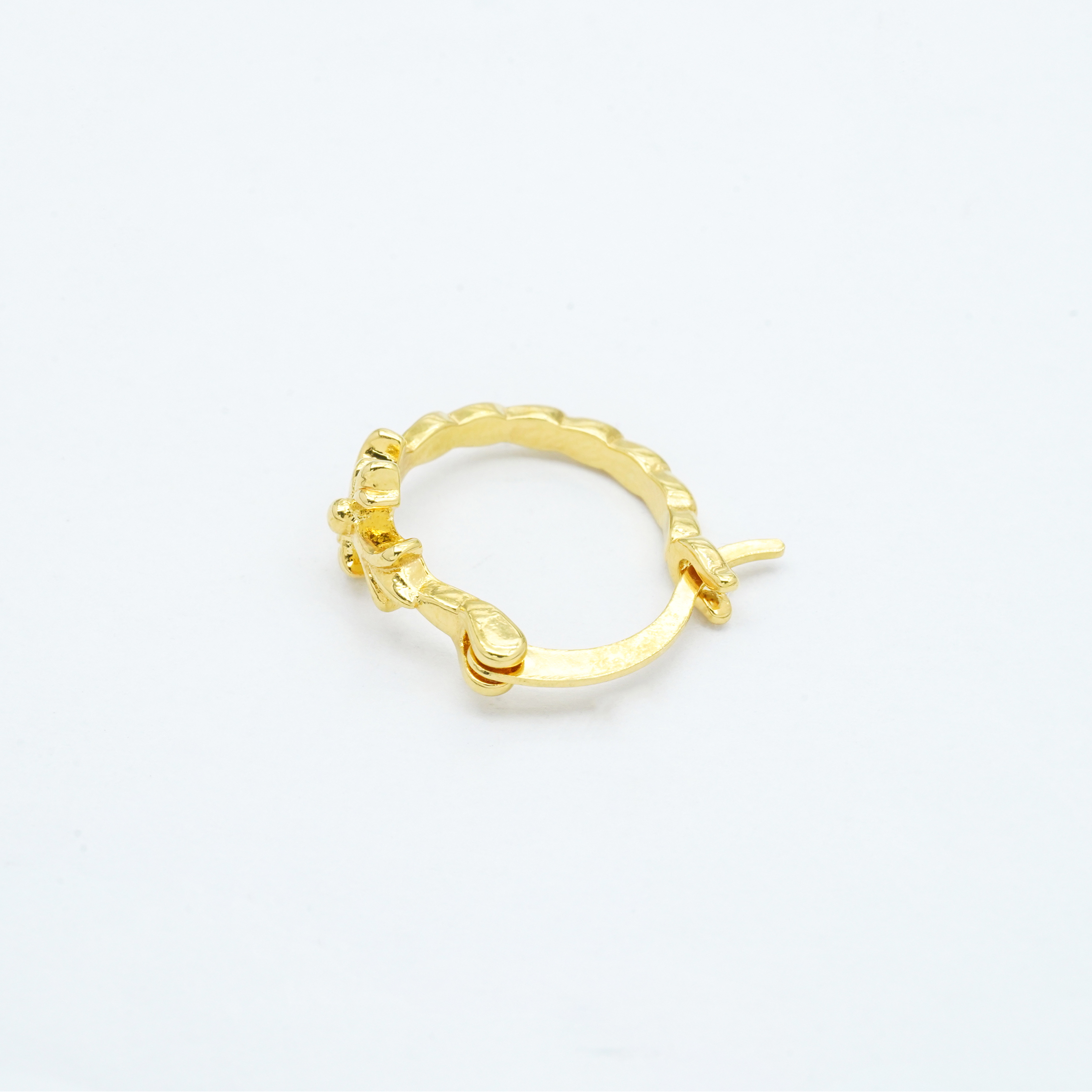 18k金克罗罗耳圈耳饰女款轻奢小众百搭(一对)【WT0444】不脱模 - 图2