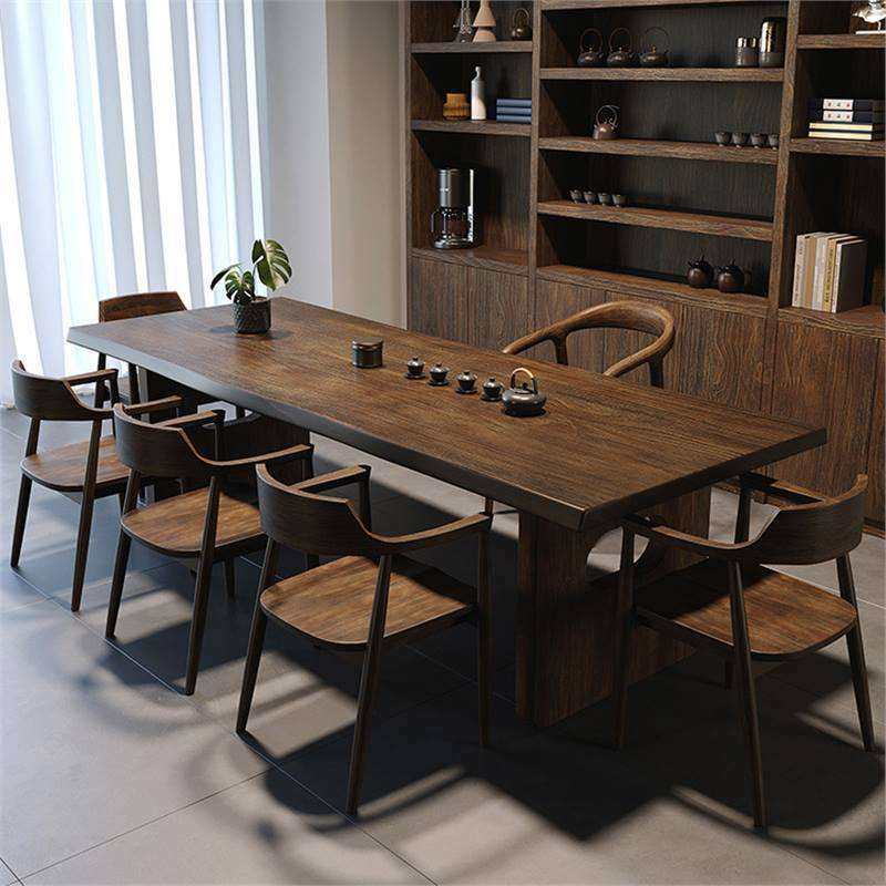 新中式实木茶桌全套创意家用大板茶台简约客厅茶桌椅阳台喝茶桌子,淘宝优惠券,粉丝福利购,淘宝优惠卷