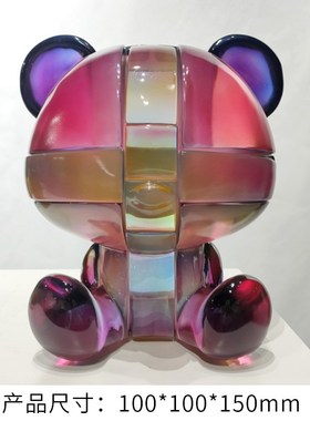 网红卡通卡通熊创k意存钱罐现代家居客厅电视柜装饰品大号落地摆