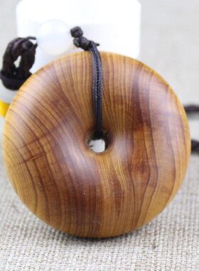 老MM挂绳油性手挂件女高料把玩件崖柏车挂48化平安扣陈配饰男吊坠