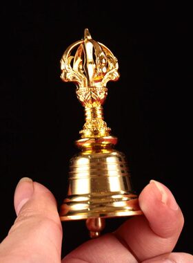 纯铜杵金刚身铃杵 密宗纯铜随身金刚五铃半光手工股铃杵套迷你