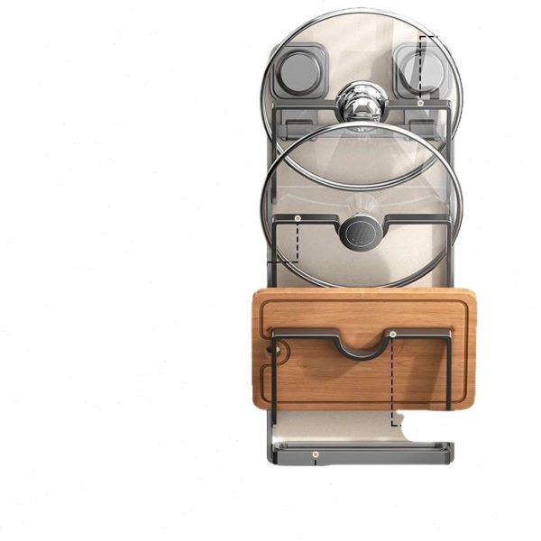 锅盖收纳架厨房置物架锅架挂墙砧板壁挂式菜板锅盖架免无打孔吸盘,淘宝优惠券,粉丝福利购,淘宝优惠卷