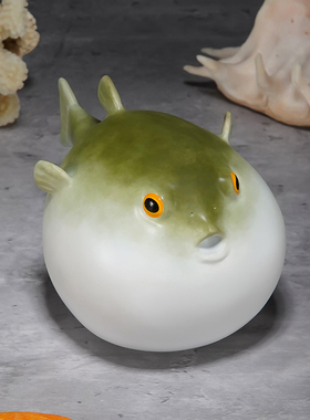 全铜摆件《河豚》铜工艺品 家居饰品 餐厅酒柜装饰 桌面铜鱼摆件