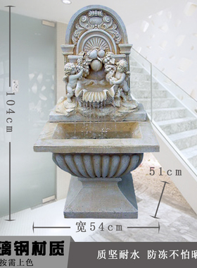 欧式落地循环流水喷水池庭院花园门厅阳台水景摆设天使小喷泉摆件