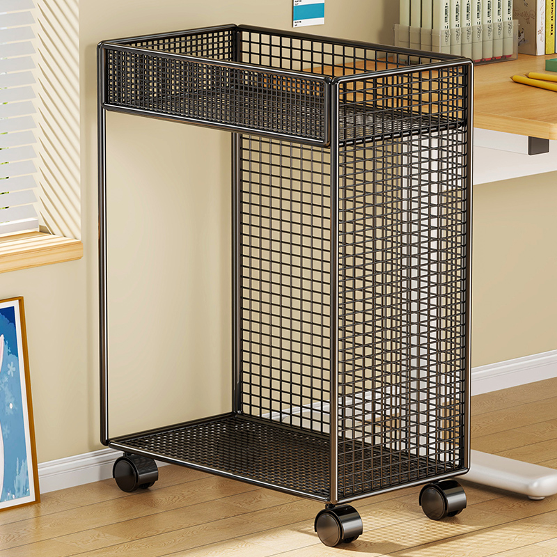 Host bracket desktop computer mobile chassis base household double-layer wheeled chassis placement cabinet double-layer storage rack