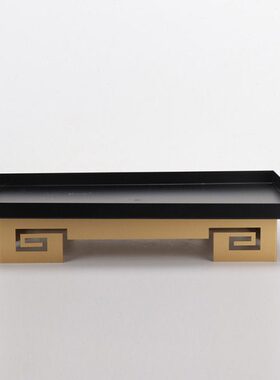 创意托盘果盘新中式轻奢摆件茶托现代样板间北欧装饰品长方形铁艺