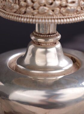 摆件白价家用式八吉祥文巴壶单尼泊尔款净水藏壶雕花铜贲巴瓶手工