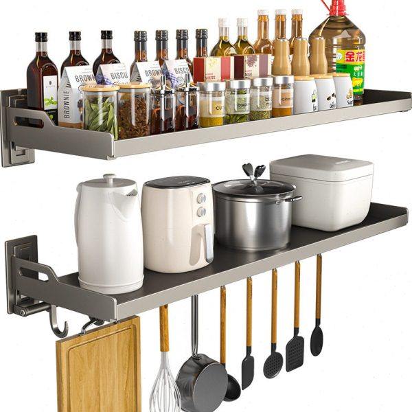 免打孔厨房置物架壁挂式墙上电饭锅微波炉烤箱置物架收纳支架挂架,淘宝优惠券,粉丝福利购,淘宝优惠卷