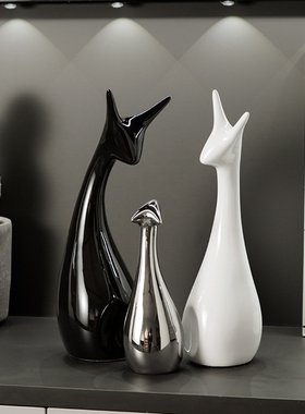 现代轻奢陶瓷软装摆件家居客厅酒柜电视柜装饰品玄关Y桌面摆设礼