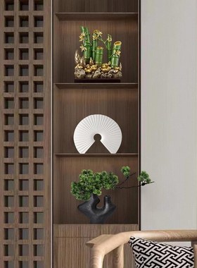 现代新中式家居饰品摆件轻奢高档客厅酒柜玄关O茶室电视柜桌面摆