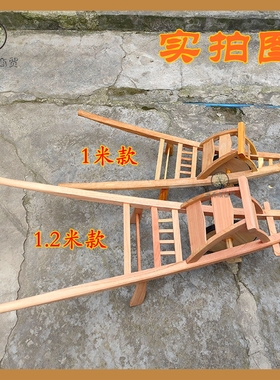 手工实木鸡公车手推车大小号成人儿童道具木制拍戏用榫卯中式摆件