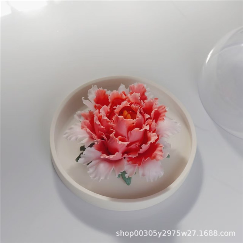 非遗陶瓷手工花香薰洛阳牡s丹瓷香插摆件装饰房间商务礼品加logo - 图0