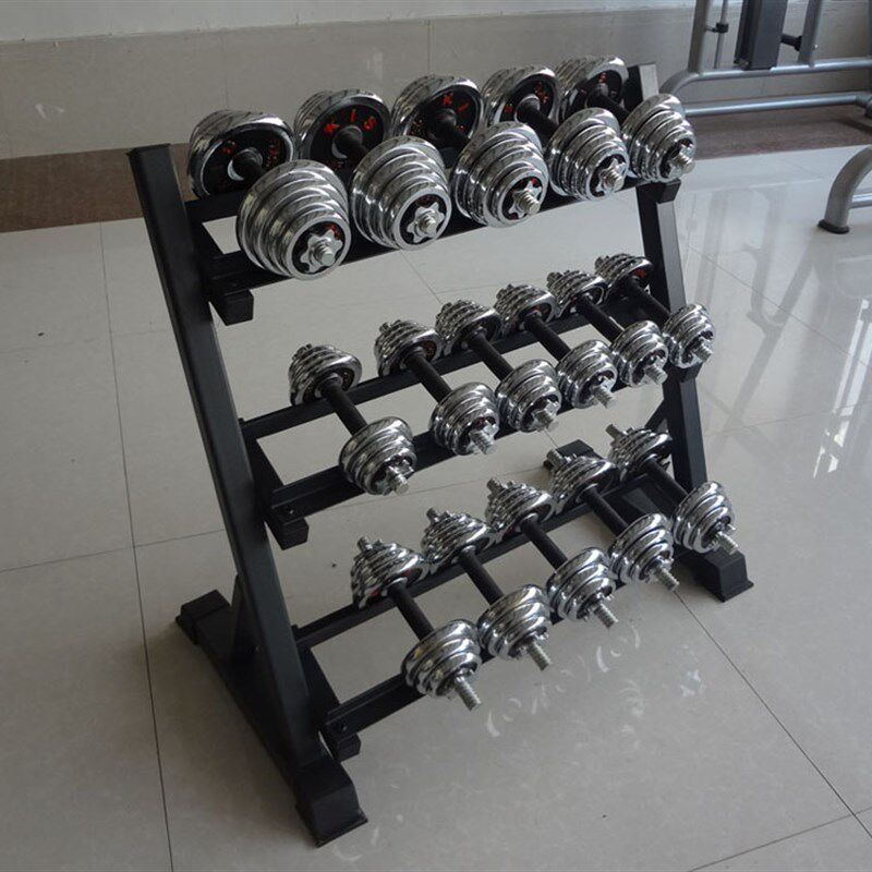 Dumbbell rack household three-layer simple double-layer dumbbell rack bracket and bracket commercial small R display rack room fitness equipment