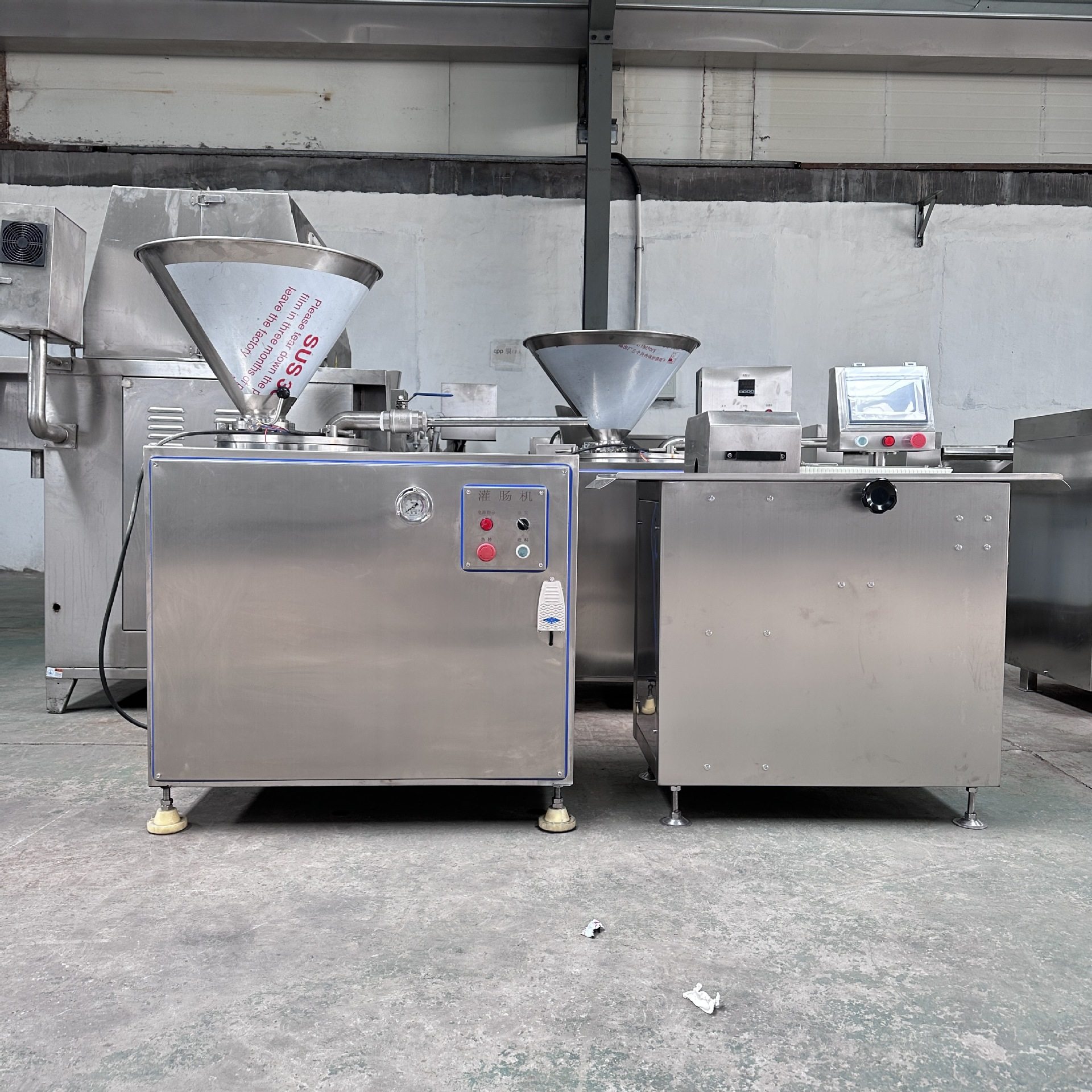 羊肠衣灌肉成套设备食品不锈钢液压灌肠机双管风干腊肠液压灌馅机,淘宝优惠券,粉丝福利购,淘宝优惠卷