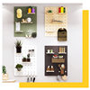 Solid wood hole board custom-made home wall storage rack wooden wall hanging board bookshelf partition storage Z storage rack wall