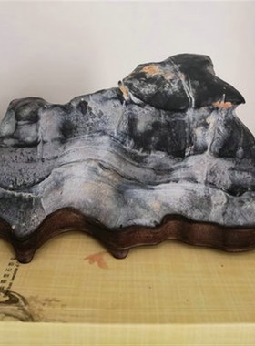 灵璧石精品灵壁石磬石莲花磬石原石纹石案头N小品石小山形奇石摆