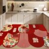 Kitchen floor mat pvc wipeable no-slip anti-slip oil-proof waterproof anti-fouling new L home door carpet dirt-resistant thickening