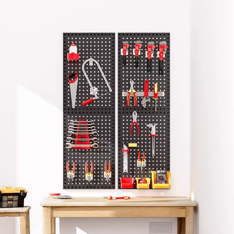 Butterfly hole shelf hole board side accessories square hole multi-functional metal display rack hardware tool hanging board wall